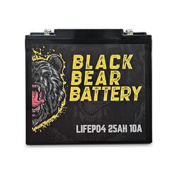 Black Bear Battery LiFePo4 25Ah Battery with 10A Charger