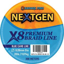 NextGen X8 Premium Braided Line Blue Camo 9.07KG