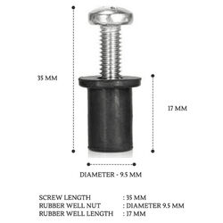 K2F Well Nut Kit with Stainless Screws 6 pack