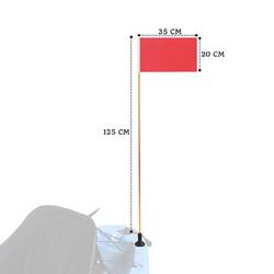 K2F Kayak Safety Flag Telescoping with Universal Rail Mount Base