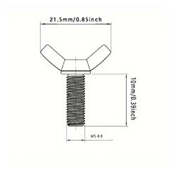 K2F Butterfly Stainless Steel Screw M5x10mm Pair