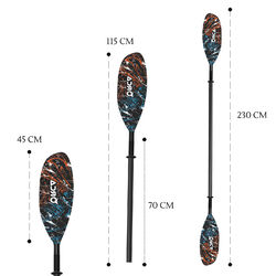 Orca Outdoors Carbon Fibre Shaft Two Piece Kayak Paddle