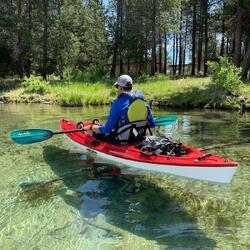 Aqua Bound Tango Fiberglass 2pc Straight Shaft Kayak Paddle Green Tide