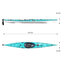 Orca Outdoors Xlite 14.5 Ultralight Performance Touring Kayak - Ocean [Adelaide]