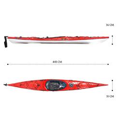 Orca Outdoors Xlite 14.5 Ultralight Performance Touring Kayak - Red [Adelaide]