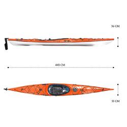 Orca Outdoors Xlite 14.5 Ultralight Performance Touring Kayak - Sunrise [Newcastle]