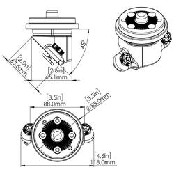 Railblaza HEXX Gunnel Track Mount 45 Degree Base