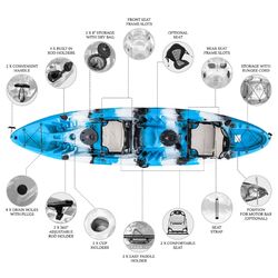 Eagle Pro Double Fishing Kayak Package - Blue Lagoon [Newcastle]