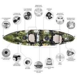 Eagle Pro Double Fishing Kayak Package - Jungle Camo [Newcastle]