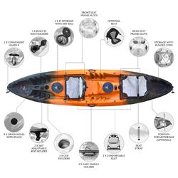 Eagle Pro Double Fishing Kayak Package - Sunset [Newcastle]