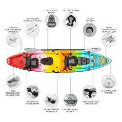 Merlin Double Fishing Kayak Package - Rainbow [Melbourne]