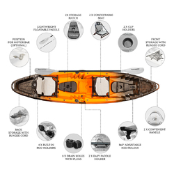 Merlin Pro Double Fishing Kayak Package - Sunset [Melbourne]