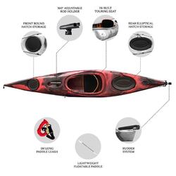 Oceanus 3.8M Single Sit In Kayak - Red Sea [Melbourne]