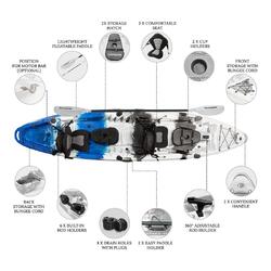 Merlin Double Fishing Kayak Package - Blue Camo [Newcastle]