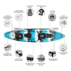 Merlin Double Fishing Kayak Package - Blue Lagoon [Newcastle]