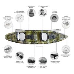 Merlin Pro Double Fishing Kayak Package - Jungle Camo [Sydney]