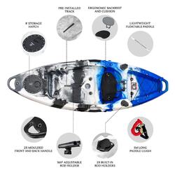 NextGen 7 Fishing Kayak Package - Blue Camo [Newcastle]