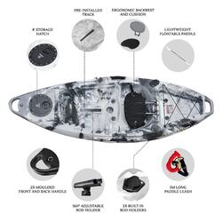 NextGen 7 Fishing Kayak Package - Grey Camo [Newcastle]