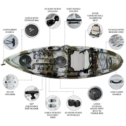 NextGen 9 Fishing Kayak Package - Desert [Newcastle]