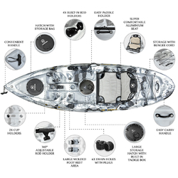 NextGen 9 Fishing Kayak Package - Grey Camo [Newcastle]