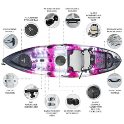 NextGen 9 Fishing Kayak Package - Pink Camo [Newcastle]