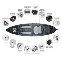 NextGen 10 MKII Pro Fishing Kayak Package - Raven [Newcastle]