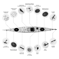 Atlantis 16 Single Sit In Kayak - Marble [Brisbane-Darra]