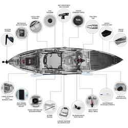 Kronos Foot Pedal Pro Fish Kayak Package with Max-Drive  - Arctic [Brisbane-Darra]