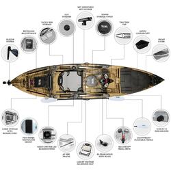 Kronos Foot Pedal Pro Fish Kayak Package with Max-Drive - Sahara [Newcastle]