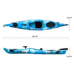 Oceanus 3.8M Single Sit In Kayak - Blue Sea [Brisbane-Darra]