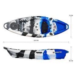 NextGen 7 Fishing Kayak Package - Blue Camo [Newcastle]