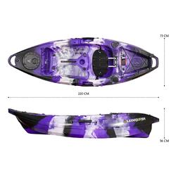 NextGen 7 Fishing Kayak Package - Purple Camo [Newcastle]