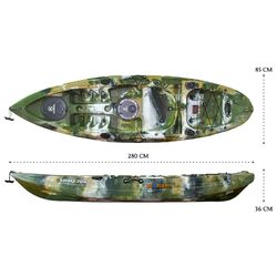 NextGen 9 Fishing Kayak Package - Jungle Camo [Newcastle]