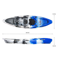 NextGen 1 +1 Fishing Tandem Kayak Package - Blue Camo [Newcastle]