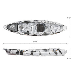 NextGen  1+1 Fishing Tandem Kayak Package - Grey Camo [Sydney]