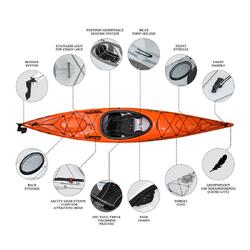 Orca Outdoors Xlite 13 Ultralight Performance Touring Kayak - Sunrise [Adelaide]