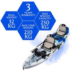 Eagle Pro Double Fishing Kayak Package - Blue Camo [Newcastle]