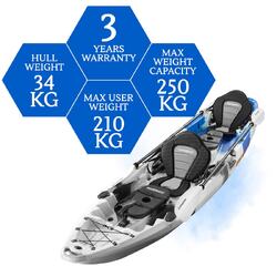 Merlin Double Fishing Kayak Package - Blue Camo [Brisbane-Darra]