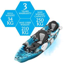 Merlin Double Fishing Kayak Package - Blue Lagoon [Brisbane-Darra]