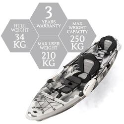 Merlin Double Fishing Kayak Package - Grey Camo [Brisbane-Darra]