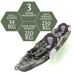 Merlin Double Fishing Kayak Package - Jungle Camo [Brisbane-Darra]