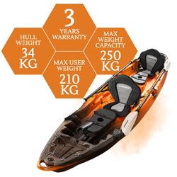 Merlin Double Fishing Kayak Package - Sunset [Brisbane-Darra]