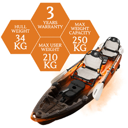 Merlin Pro Double Fishing Kayak Package - Sunset [Brisbane-Darra]