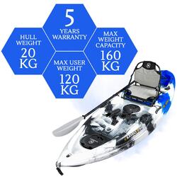 NextGen 9 Fishing Kayak Package - Blue Camo [Newcastle]