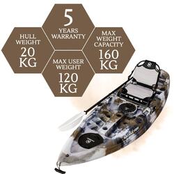 NextGen 9 Fishing Kayak Package - Desert [Brisbane-Darra]