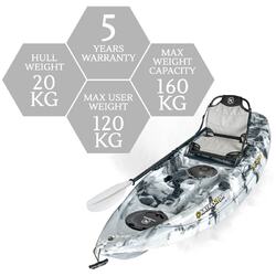 NextGen 9 Fishing Kayak Package - Grey Camo [Brisbane-Darra]