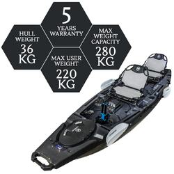 NextGen 13 Duo Pedal Kayak - Raven [Pickup Brisbane]