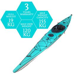 Orca Outdoors Xlite 14.5 Ultralight Performance Touring Kayak - Ocean [Adelaide]