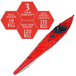 Orca Outdoors Xlite 14.5 Ultralight Performance Touring Kayak - Red [Adelaide]