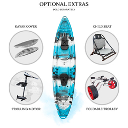 Merlin Pro Double Fishing Kayak Package - Blue Lagoon [Melbourne]